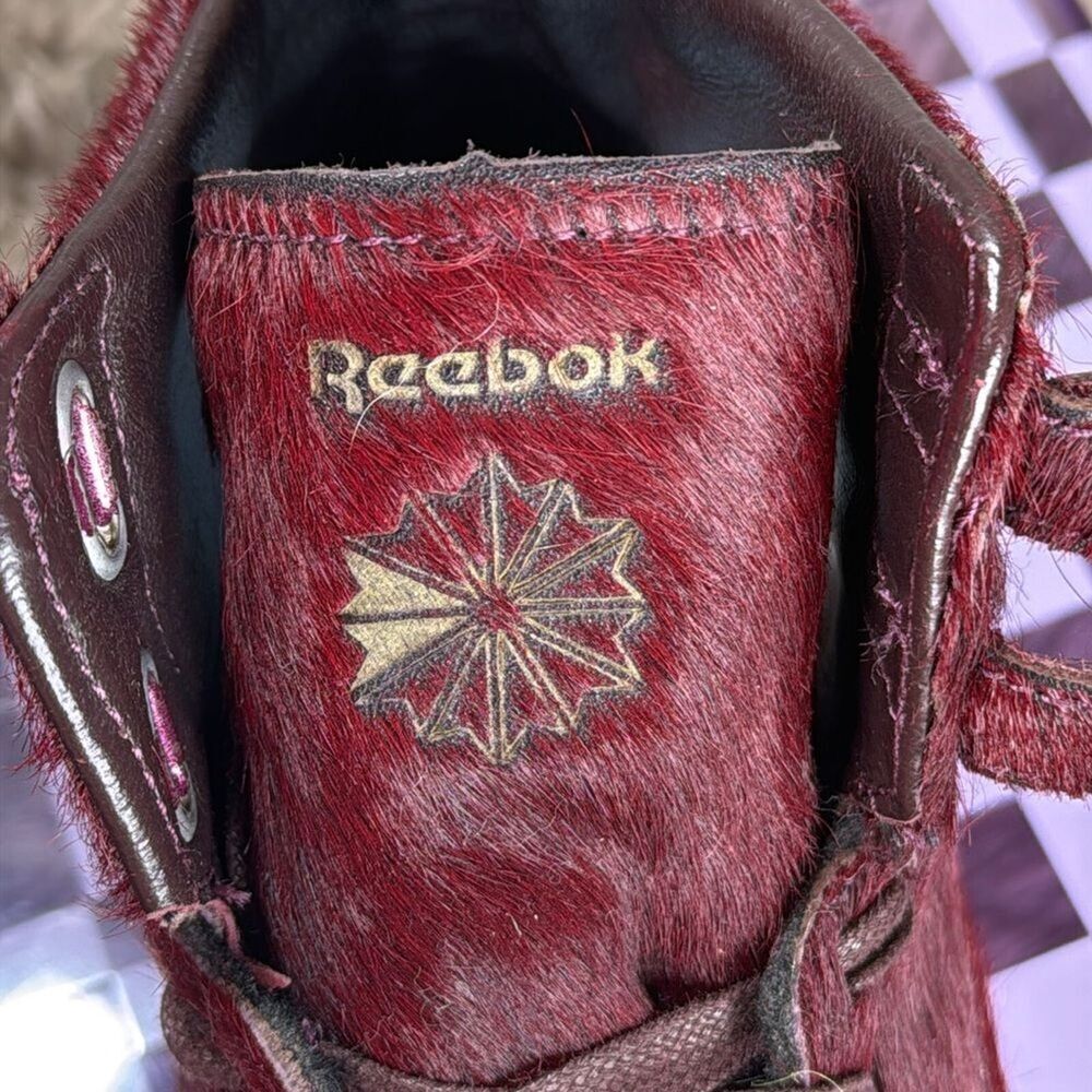 (A) RARE Reebok Amber Rose Muva Fuka Burgundy Gum Top Sneakers, Women's Size 9 - Picture 12 of 14